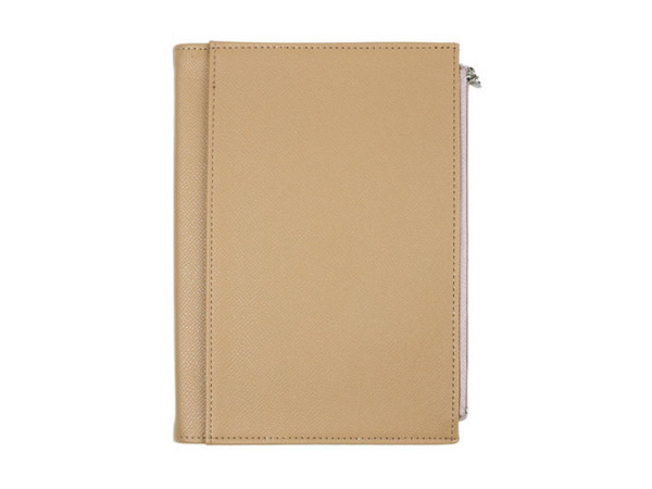 Notizbuch Victoria's Journals Zipco Clutch A5 liniert beige