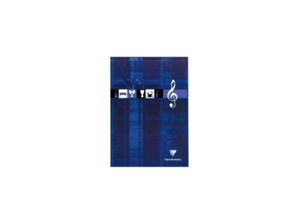 Notenheft Clairefontaine A4 blau 90g/qm weiss, geleimt