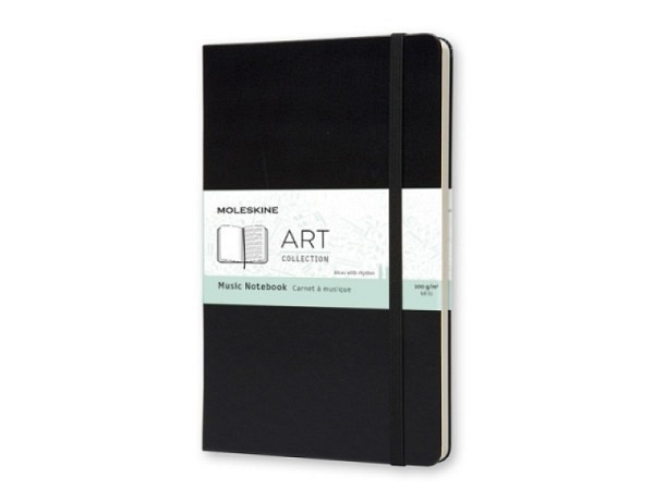 Notizbuch Moleskine Musik-Notizbuch Large A5 schwarz