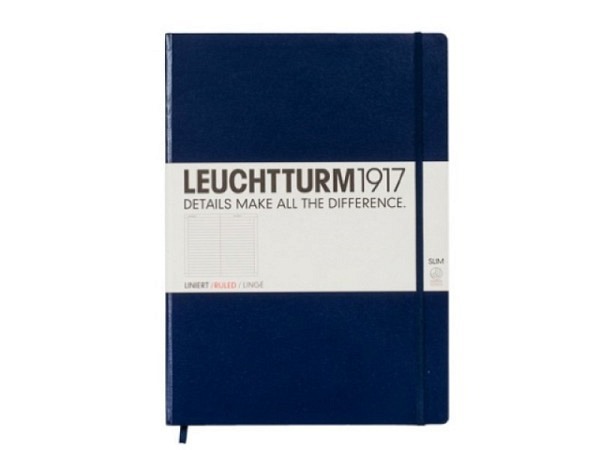 Notizbuch Leuchtturm Master Slim liniert marine 225x315