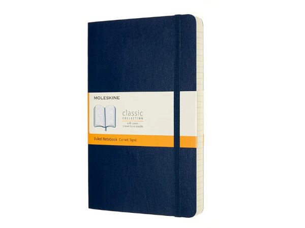 Notizbuch Moleskine Erweiterte Edition Large A5 Softcover saphir