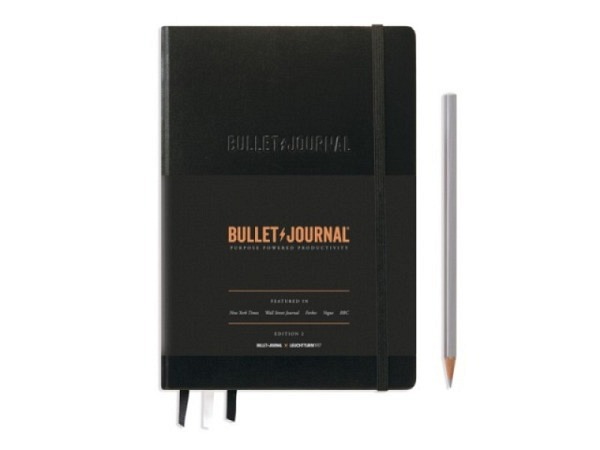 Notizbuch Leuchtturm Bullet Journal Edition 2 medium punktkariert dotted Schwarz, 145x210mm