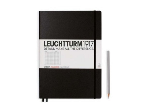 Notizbuch Leuchtturm Master Classic kariert schwarz 225x315