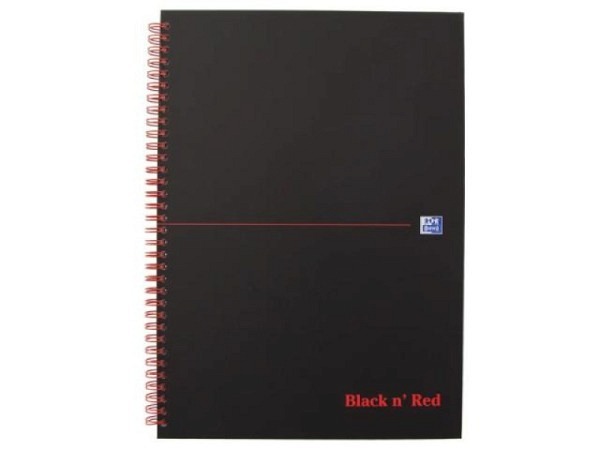 Heft Oxford Black n Red A4 70 Blatt liniert