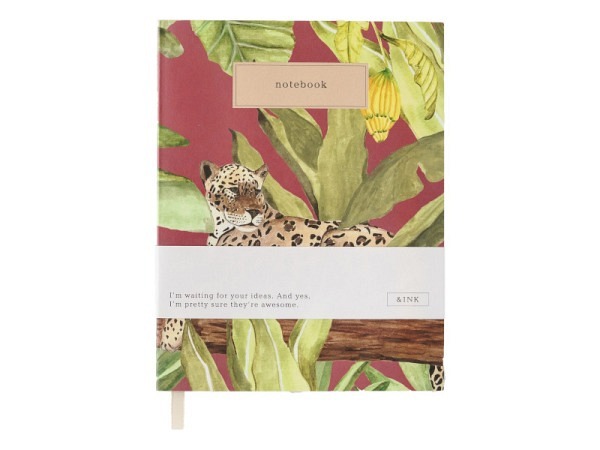 Notizbuch &INK liniert Leopard 18x14cm