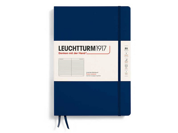 Notizbuch Leuchtturm Composition B5 liniert Marine Hardcover