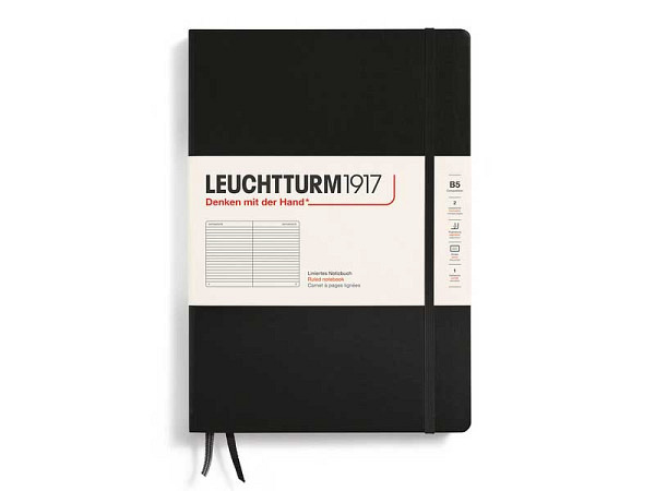 Notizbuch Leuchtturm Composition B5 liniert Schwarz Hardcover