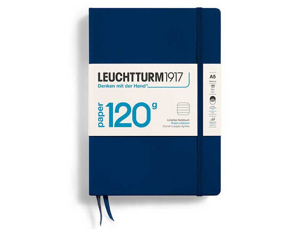 Notizbuch Leuchtturm Edition120 medium liniert Marine 145x210mm Hardcover
