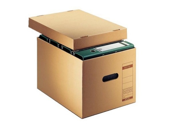 Schachtel Leitz Premium braun 33,5x28x44cm, aus Wellkarton