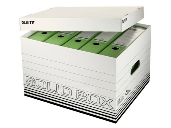 Schachtel Leitz Archiv-Box Solid L weiss