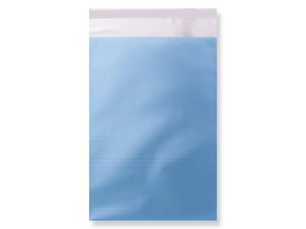 Versandtasche metallic eisblau 25x18cm