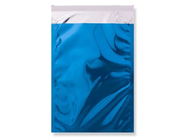 Versandtasche metallic türkisblau 22,9x16,2cm