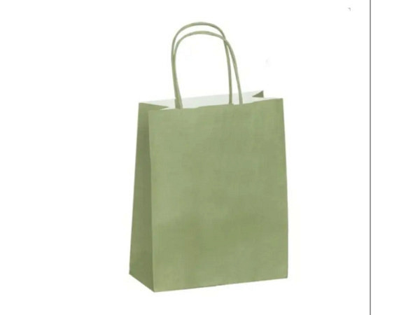 Tragtasche Papiertüte Olivgrün