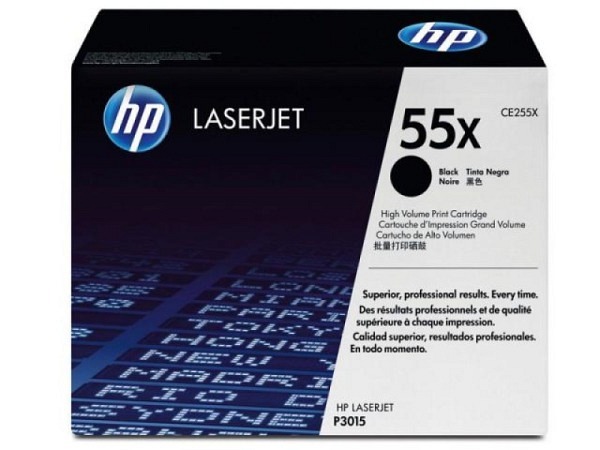 Toner HP 55X schwarz CE255X, LaserJet P3015, 12'500 Seiten