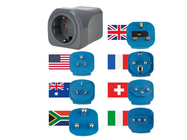 Stecker Brennenstuhl Reiseadapter schwarz 