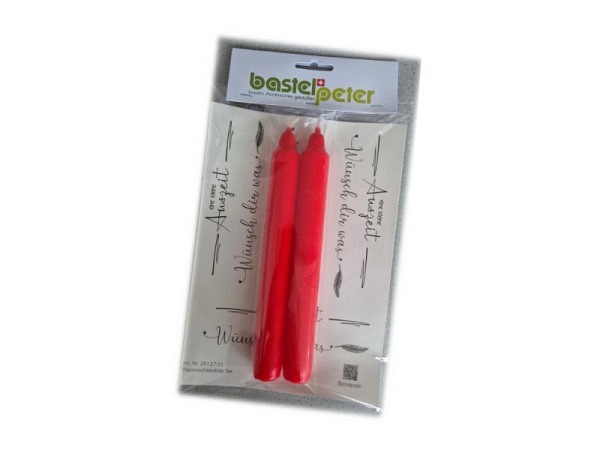 Folie Bastelpeter Wasserschiebefolie Inhalt 1xA5 Kerzentattoos und 2 rote Kerzen
