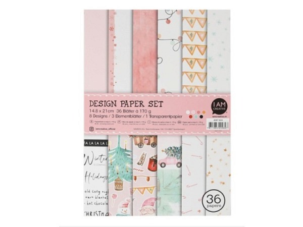 Designpapier I am creative Paper pad Xmas II A5