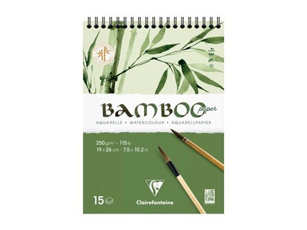Aquarellblock Clairefontaine Bamboo 19x26cm 