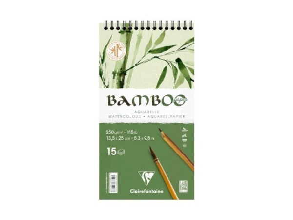 Aquarellblock Clairefontaine Bamboo 13,5x25cm