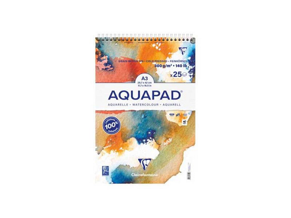 Aquarellblock Clairefontaine Aquapad A3