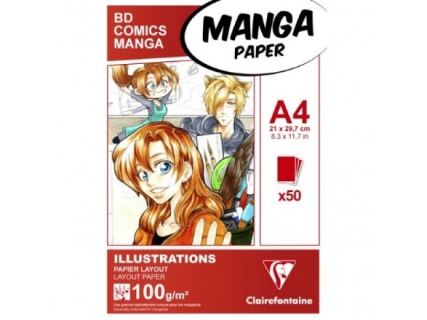 Zeichenblock Clairefontaine Manga Paper Illustrations A4