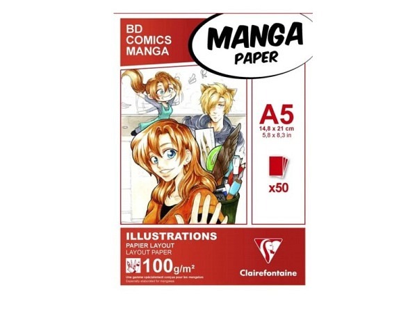 Zeichenblock Clairefontaine Manga Paper Illustrations A5