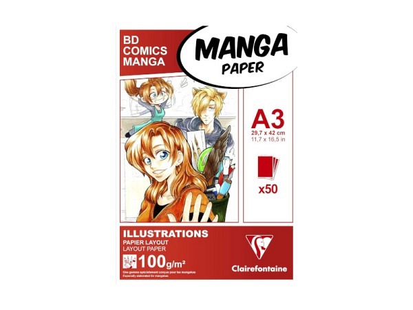 Zeichenblock Clairefontaine Manga Paper Illustrations A3