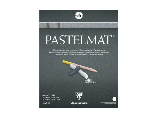 Pastellblock Clairefontaine Pastelmat N°6 anthrazit 24x30cm