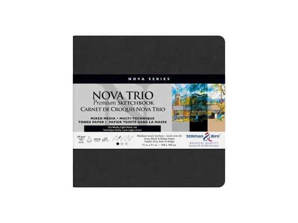 Skizzenbuch Stillman & Birn Hardcover Nova Trio 19x19cm Quadratisch
