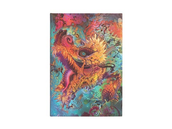 Skizzenbuch Paperblanks Kollektion Android Jones, Humming Dragon, Midi 13x18cm, blanko