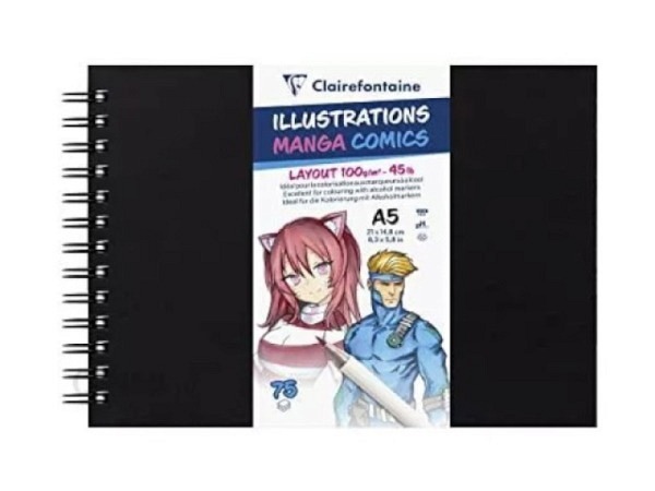 Skizzenbuch Clairefontaine Manga Paper A5