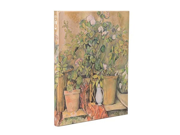 Skizzenbuch Paperblanks Cezannes Terrakotta-Töpfe und Blumen, Ultra 17.5x23cm, blanko