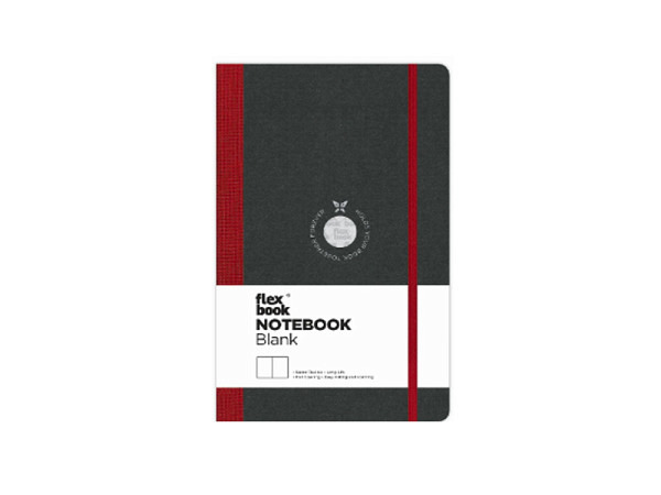 ySkizzenbuch Flexbook Notebook 9x14cm blanko roter Leinenrücken