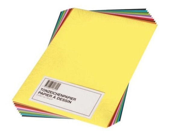 Tonzeichenpapier Papyrus A4 farbig assortiert 100 Blatt