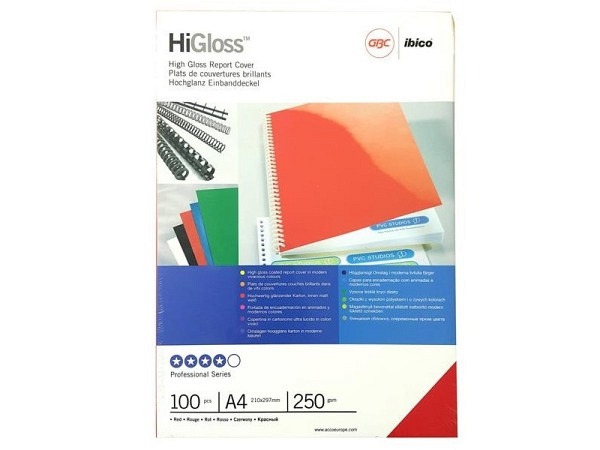 Karton GBC HiGloss Report Cover Einbanddeckel ro..