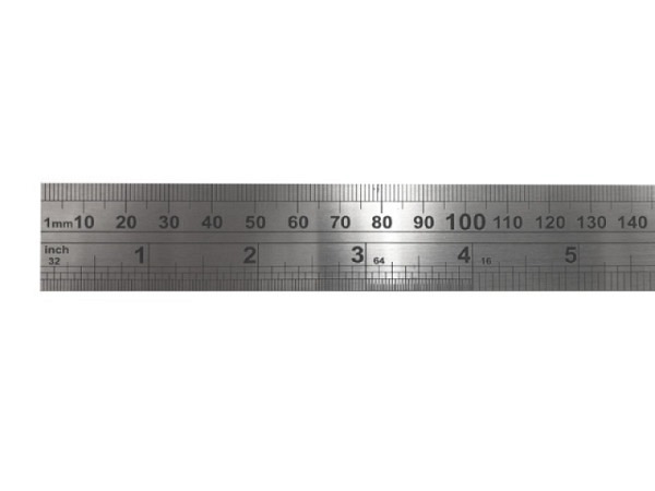 Schneidmassstab Stahl flach 34mm breit 100cm lang
