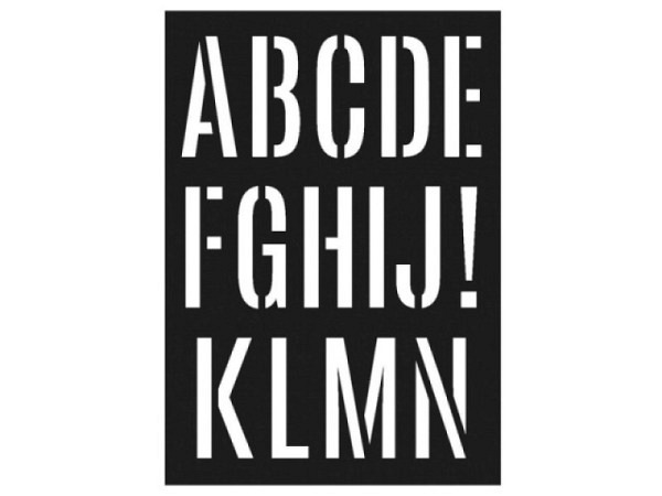 Schriftschablone Artemio Stencil Alphabet A3 Giant Grossbuchstaben