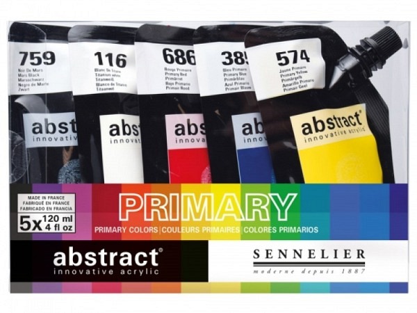 Acryl Sennelier Abstract, Primär Farben 5er Set