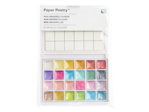Aquarell PaperPoetry Mini Aquarellfarbkasten Met..