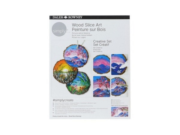 Acryl Daler Rowney Simply Kreativset Kunst aus Holzscheiben