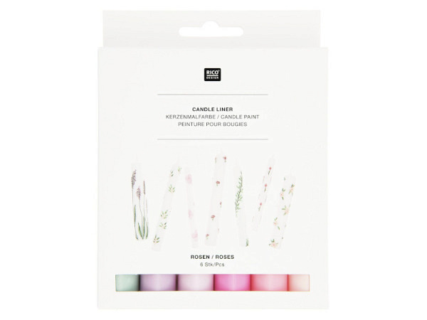 Kerzenfarbe Rico Design Candle Liner Set Roses 6Stk. à 30ml