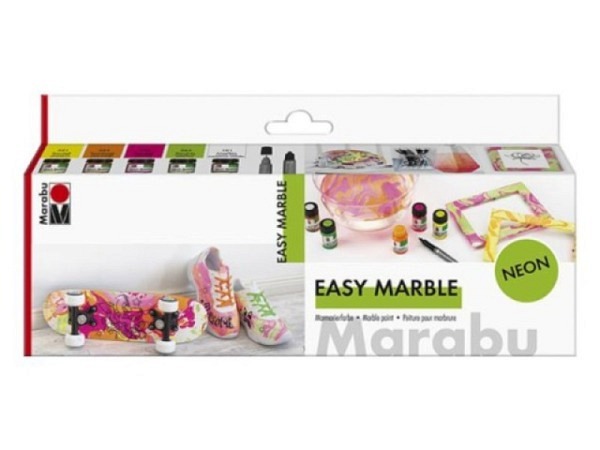 Marmorierfarben Marabu Set Easy Marble Neon