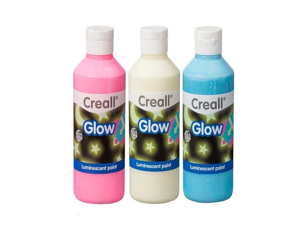Nachtleuchtfarbe Creall Glow in the dark 3er Set
