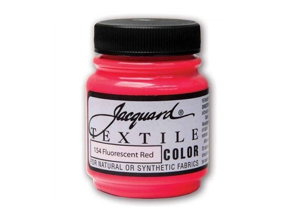 Stoffmalfarbe Jacquard Textilcolor 66ml Fluorescent Neon rot