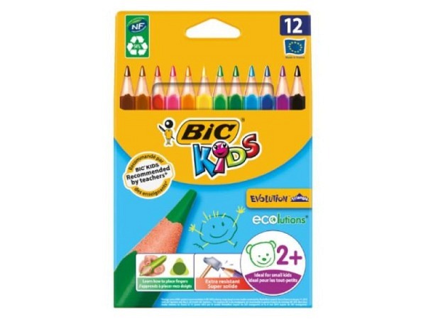 Farbstift Bic Kids Evolution Set mit 12 Farbstiften im Kartonetui