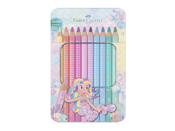 Farbstift Faber-Castell Jumbo Sparkle Pastell 10er Set