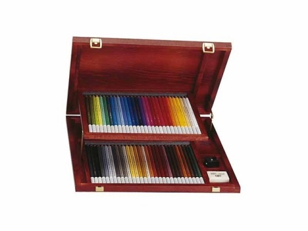 Pastellstift Stabilo CarbOthello Set Holzkoffer 60er