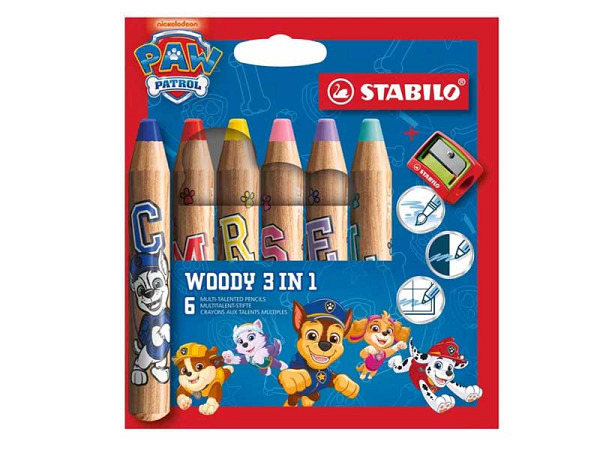 Oelpastellstift Stabilo Woody 6er Set Paw Patrol