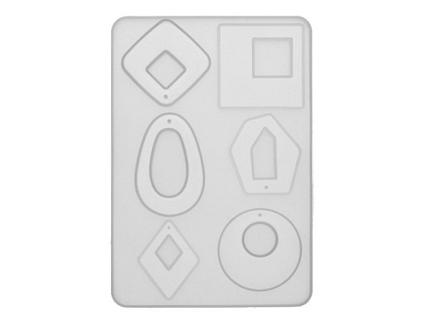 Form Giessharz Silikonform Ornamente 14,5x10cm 6tlg.