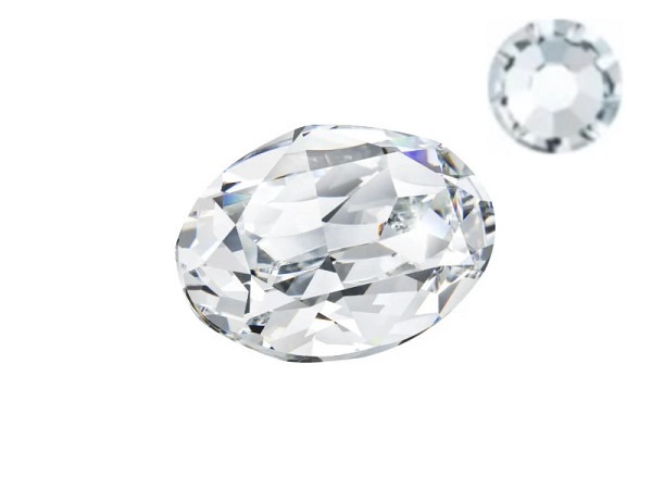 Strasssteine Preciosa Oval Maxima 8x6mm crystal 2 Stk.